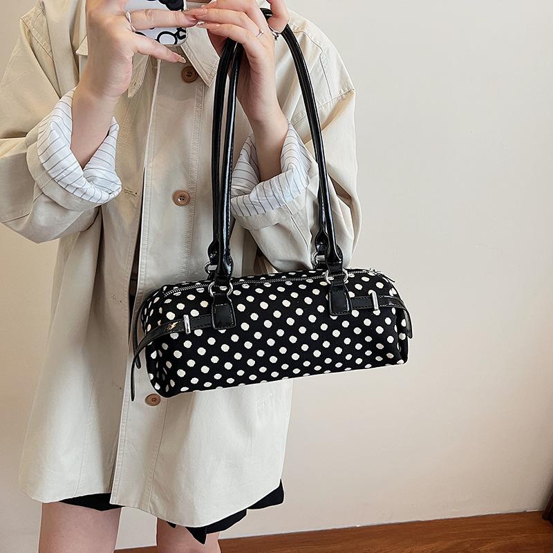 Dot Underarm Bag Women Handbag Super Fire Exquisite Shoulder Bag Popular Texture Versatile Polka Leisure Travel Commuter Handbag Women