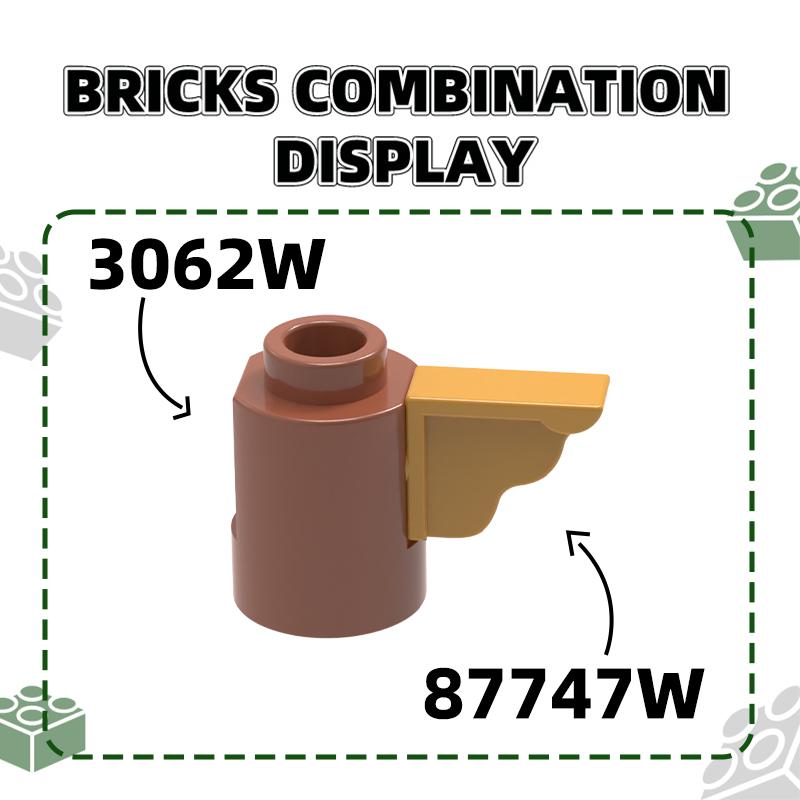 Non-Toxic 347Pcs/Lot 3062W Round Pillar With Hole Building Blocks Moc Construction Accessories Compatible With Brick Children Toys Gift