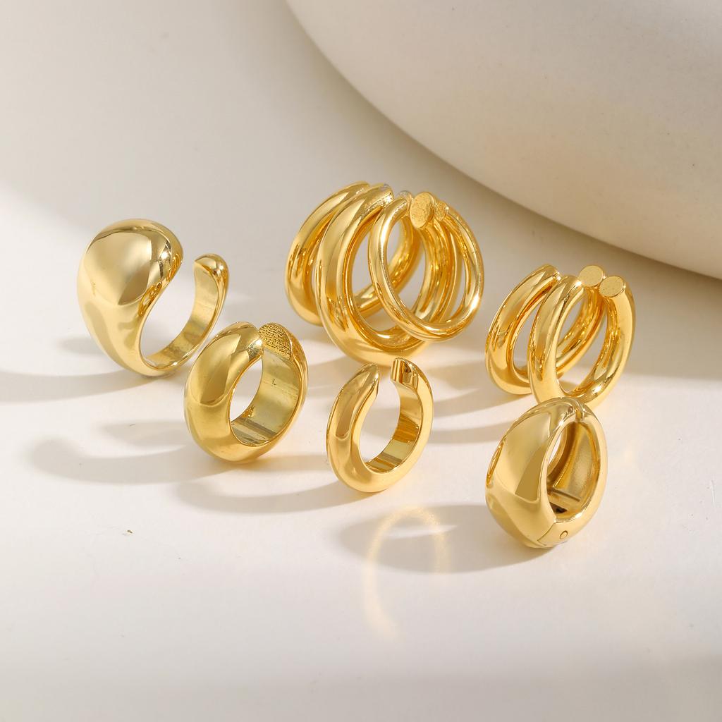 Unique Fake Piercing C-shaped Ear Bone Clip for Women Girl,Water Drop Cartilage Ear Clip,Stainless Steel Ear Cuff Jewellery Gift