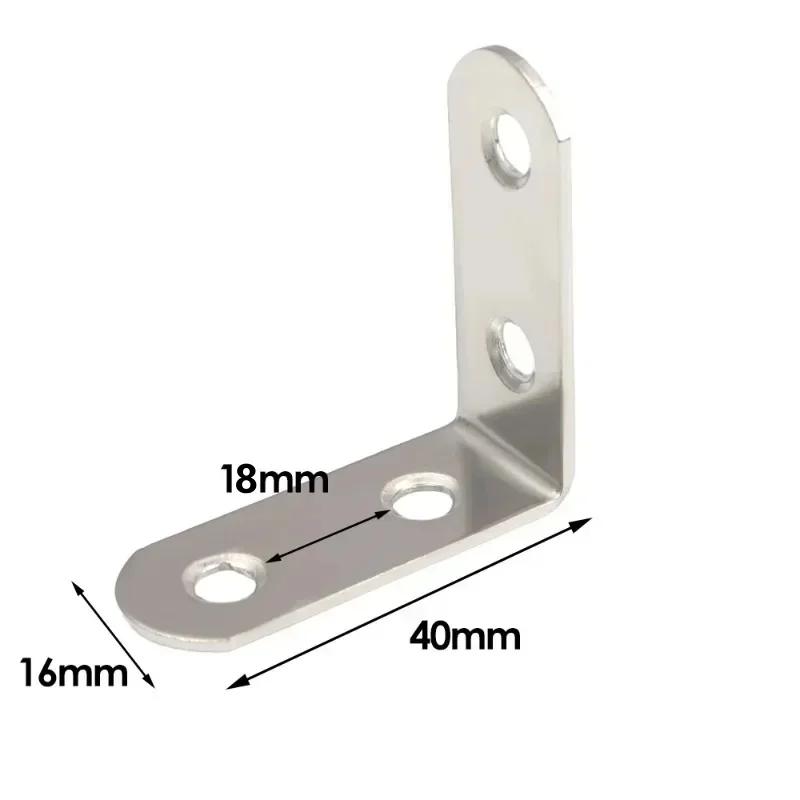10PCS 90 Degree Angle Corner Brackets Stainless Steel Corner Brace Fastener Wall Brackets Hanger for Shelves,Table,Chair