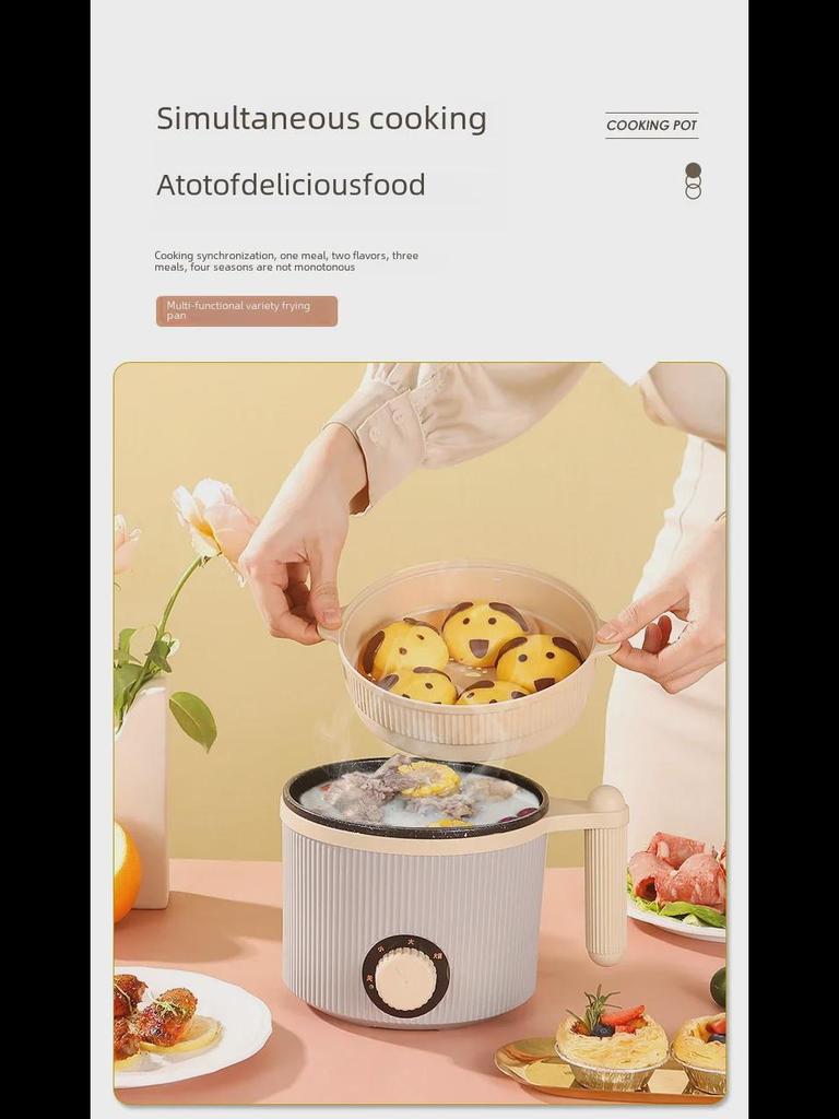 Kompakter multifunktionaler elektrischer Nudelkocher für Wohnheime und Privathaushalte