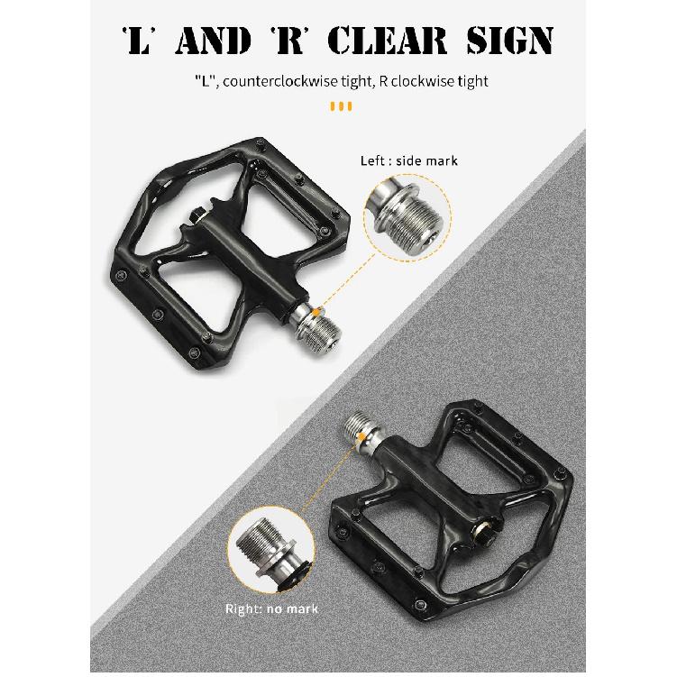 Mountain Bike Ultra-Light Carbon Fibre Flat Pedals Downhill Non-Slip Design Bearing System Bicycle Pedals Bike Lightweight Pedal