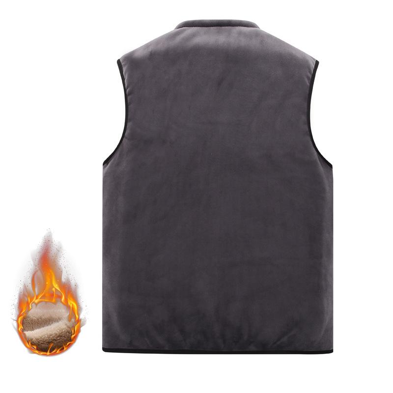 Gilet casual da uomo in pile taglie forti Gilet casual interno caldo e resistente al freddo