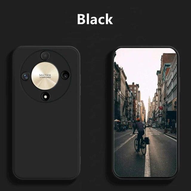 

Чехол для Honor X9B 5G X9 B, чехол Honor Magic6 Lite 5 4 Lite, бампер, жидкий силикон, противоударный мягкий чехол из ТПУ для Honor Magic 6 Lite, матовый чехол ярких цветов HonorMagic4 Lite 5G чёрный