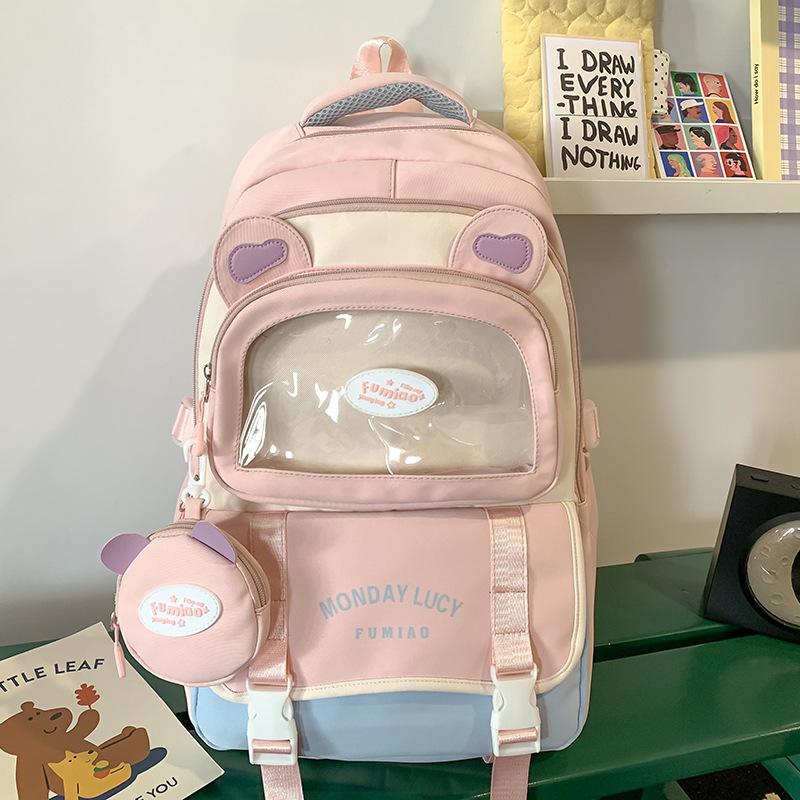 Schoolbag Children Elementary School Girl Junior High School Student Cartoon High Value Ins Pain Bag Backpack