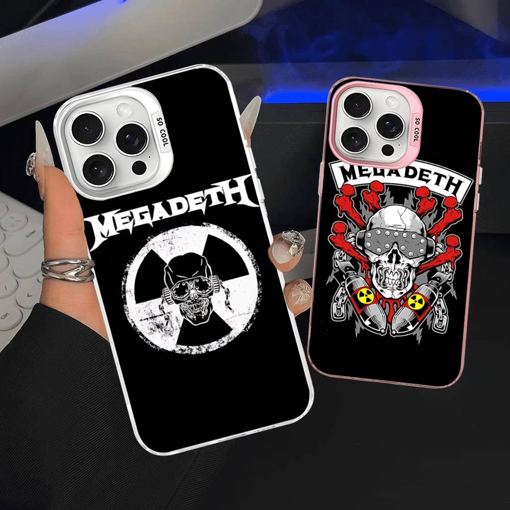 1pc Band M-MegadethS Rock Metal Phone Cases For IPhone 17 16 15 14 13 12 11 Plus Pro Max Pro Color Matte Cover