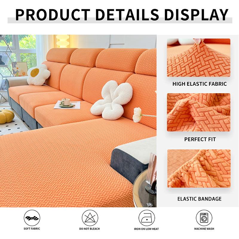 Jacquard Sofa Cushion Cover Stretch Couch Seat Cover Sofa Covers For Living Room Adjustable Slipcover Pets Furniture Protector