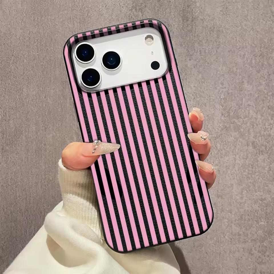 Vertical Stripe Pattern Minimalist Phone Case for iPhone 17 AIR 16 15 14 13 12 11 PRO MAX 16 PLUS Y2K Shockproof Silicone Cover