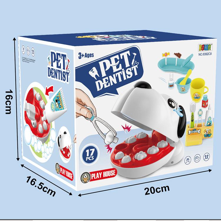 

Детская имитация удаления зубов у собаки, ролевая игра, медицинская игрушка, пломбирование, уход за зубами питомца, набор игрушек для детей, подарки на день рождения
