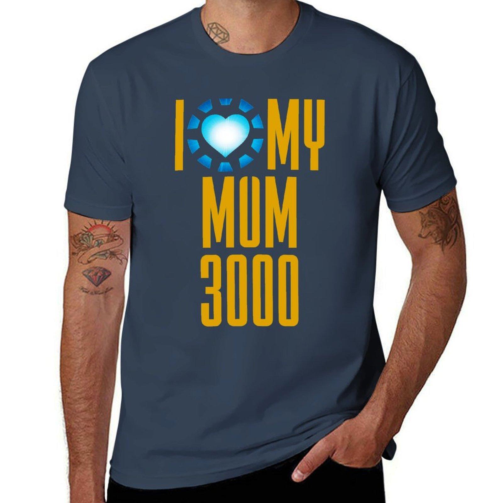 Superhero Movie Quote I Love My Mum 3000 Mothers Day Gift TShirt Casual Loose Fit Short Sleeve TShirt S