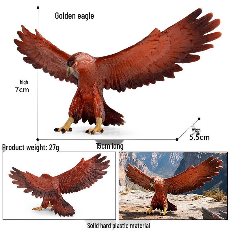 Children's Animal Simulation Toy Set: Eagle, Falcon, Secretary Bird, Owl Figurines
