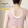 Mom's Wireless Cotton Padded Lace Bra - Comfortable, Thin, Plus Size Vest for Middle-Aged & Elderly Women