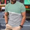 2026 Summer New Men's T-shirt with 3D Stripes Pattern Print - Street Casual Fashion Comfortable Soft Breathable