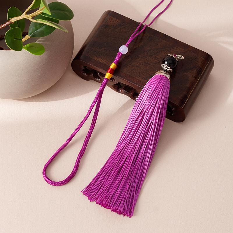 Handmade Chinese Knot Tassel Gourd Charm - DIY Car Hanging Ornament & Musical Instrument Accent