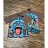 Mens Oversized Graphic Tee With Skull Print Washed Vintage Cotton T-Shirt Loose Fit Short Sleeve Crew Neck