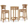 Day and Night - Day and Night Garden Bar Table and Chairs Set 3 Pieces Solid Teak Wood