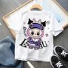Summer Labubu Children Clothess Boy Clothes Kids Cute Cartoon Printed Short Sleeve T-shirt Girl Labubu Summer Casual Tops Loose