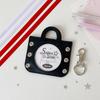 Korean Ballet Style Ribbon Hollow Badge Holder Transparent Round Pin Display Case for Ita Bag Cute Keychain Charm for Students