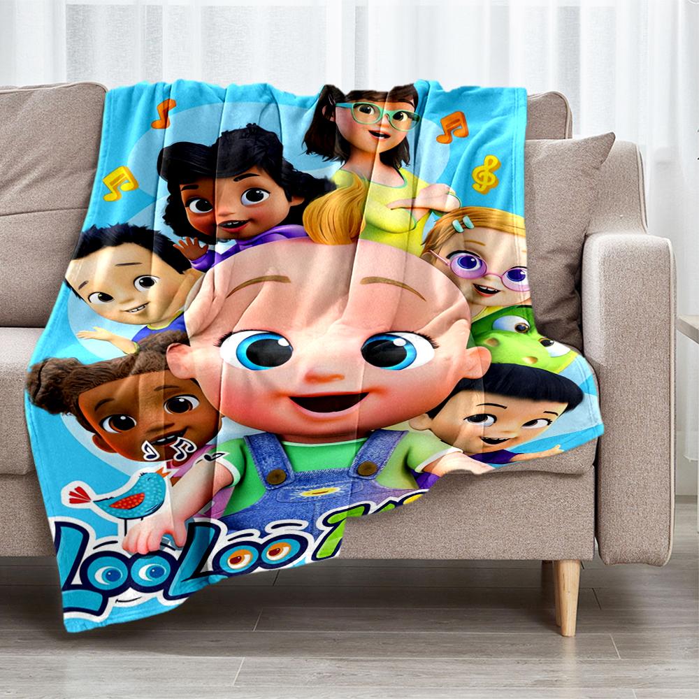 Coperta Stampata a Tema CoComelon - Perfetta per Divano, Letto, Viaggi e Uso Esterno | Lavabile in Lavatrice, Accogliente e Durevole.