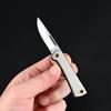 Titanium Alloy Outdoor Portable Mini Folding Fruit Knife D2 Steel Sharp Blade Survial Keychain Pocket Knife For Camping EDC