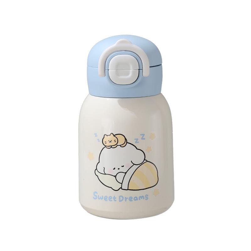 New 111 stainless steel simple thermos cup ins high value large capacity water cup portable and cute double drinking kettle