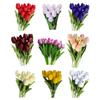 10Pcs/Set New Silicone Tulip Artificial Flower Real Touch Fake Flower Bouquet For Wedding Decoration Flowers Home Garen Decor