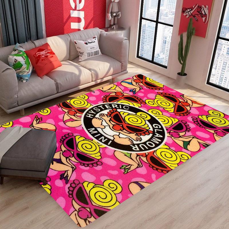 Japan Fashion H-hysteric Mini Carpet Floor Mat Bathroom Kid Room Bedroom Decoration Balcony Anti-Slip Doormat Living Room Rugs