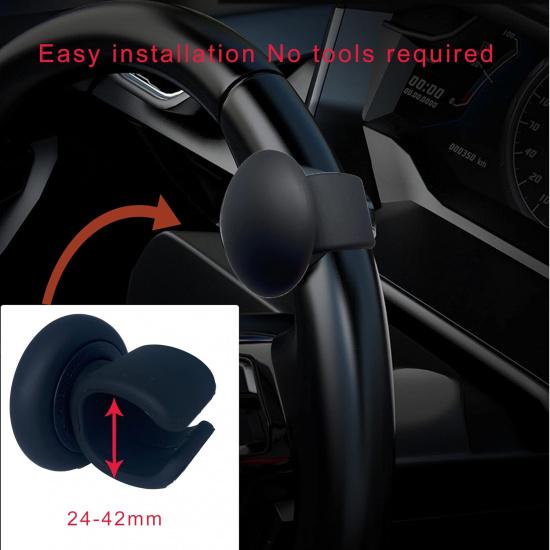 Steering Wheel Power Handle Spinner Knob With Skin-Touch Silicone,No Tools Required, Easy To Tall, For Trucks, Tractors, Mowers, Forklifts,Pickup