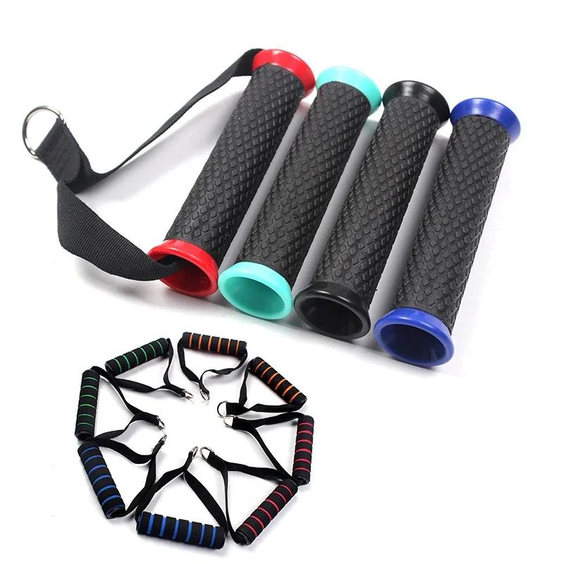 Multifunction Gym Resistance Bands Handles Anti-slip Grip Strong Nylon Webbing Fitness Grip Puller Handle Gantry Extras High Quality