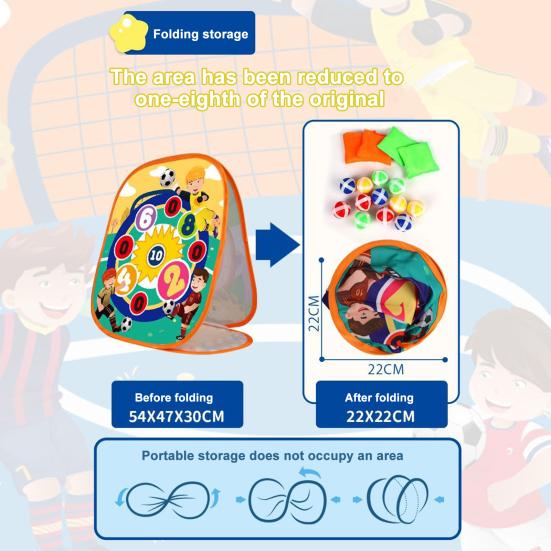 Throwing Game Toy 3 in 1 Convenient Scoring Folding Storage Multiplayer Competitive Target Exercising Entertainment Cloth Splash Cornhole Set