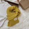 Scarf women's new winter versatile solid color soft waxy knitted wool short scarf warm scarf
