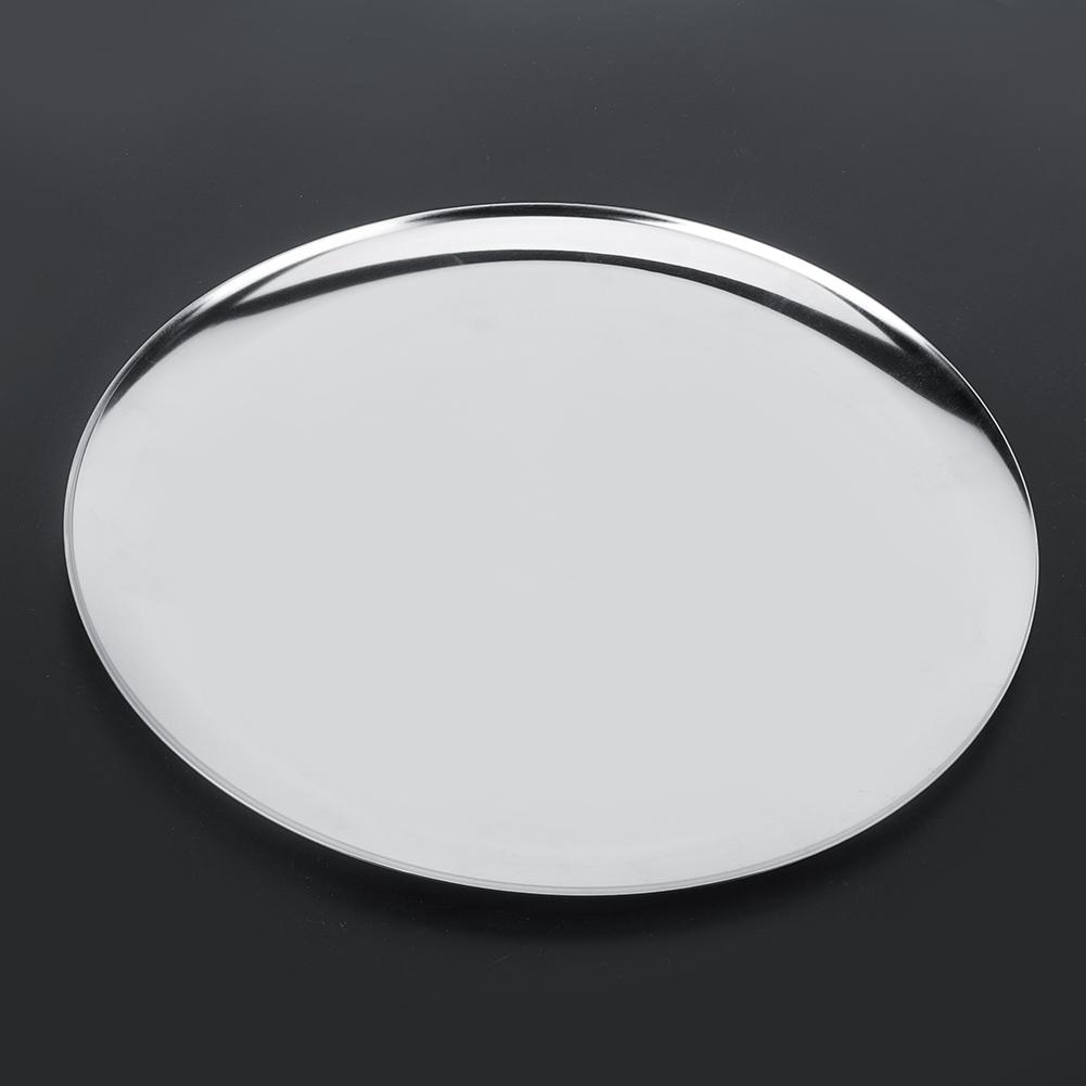 Tavă Rotundă din Oțel Inoxidabil 28cm Suport pentru Depozitare Fructe Gustări Farfurie Ceai Tavă de Servire Rotundă Mare