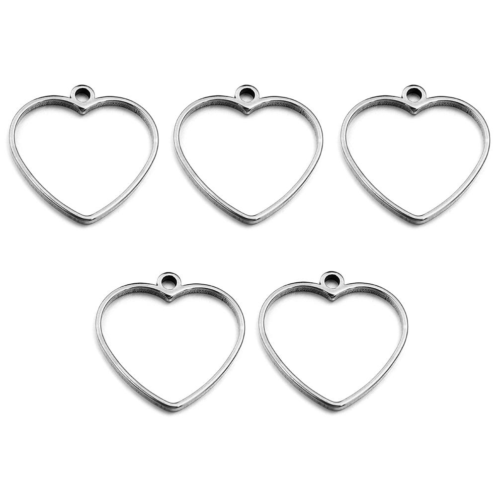 10pcs Stainless Steel Hollow Geometric Bezel Frame Charms Pendants For Jewelry Making DIY Necklace Earrings Pendants Accessories
