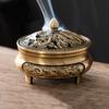 Dragon and Phoenix Large Incense Burner, Incense Cone Burner, Tea Burner, Aromatherapy Machine, Three-legged Alloy Incense Burner, Zen-style Incense
