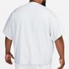 Nike Solo Swoosh Solid Logo Round Neck Loose Fit Short Sleeve T-Shirt Men Tops White FB7865-051