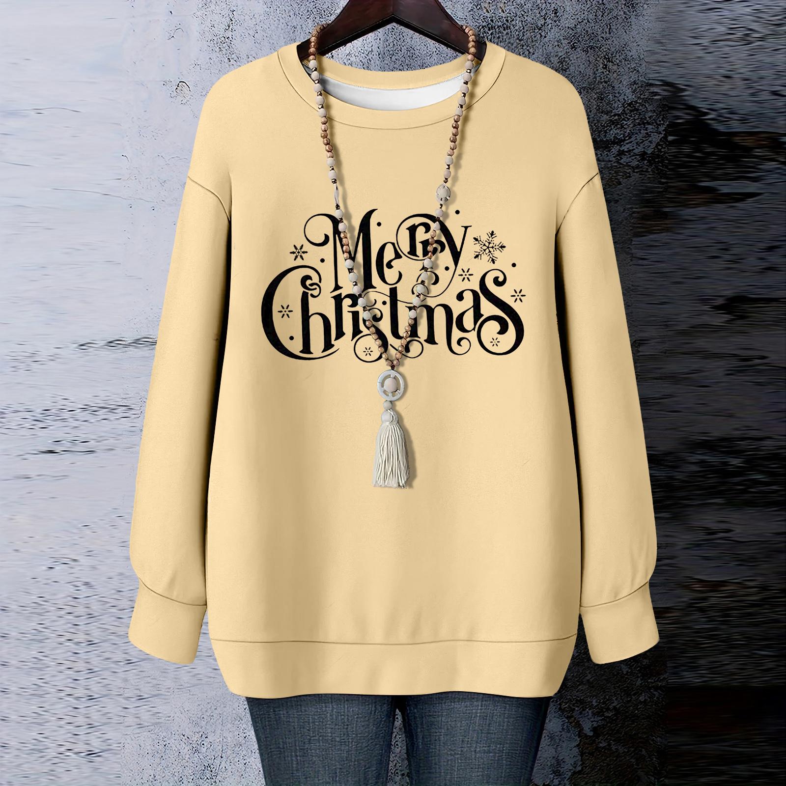 

Женская рождественская футболка с круглым вырезом и длинными рукавами L