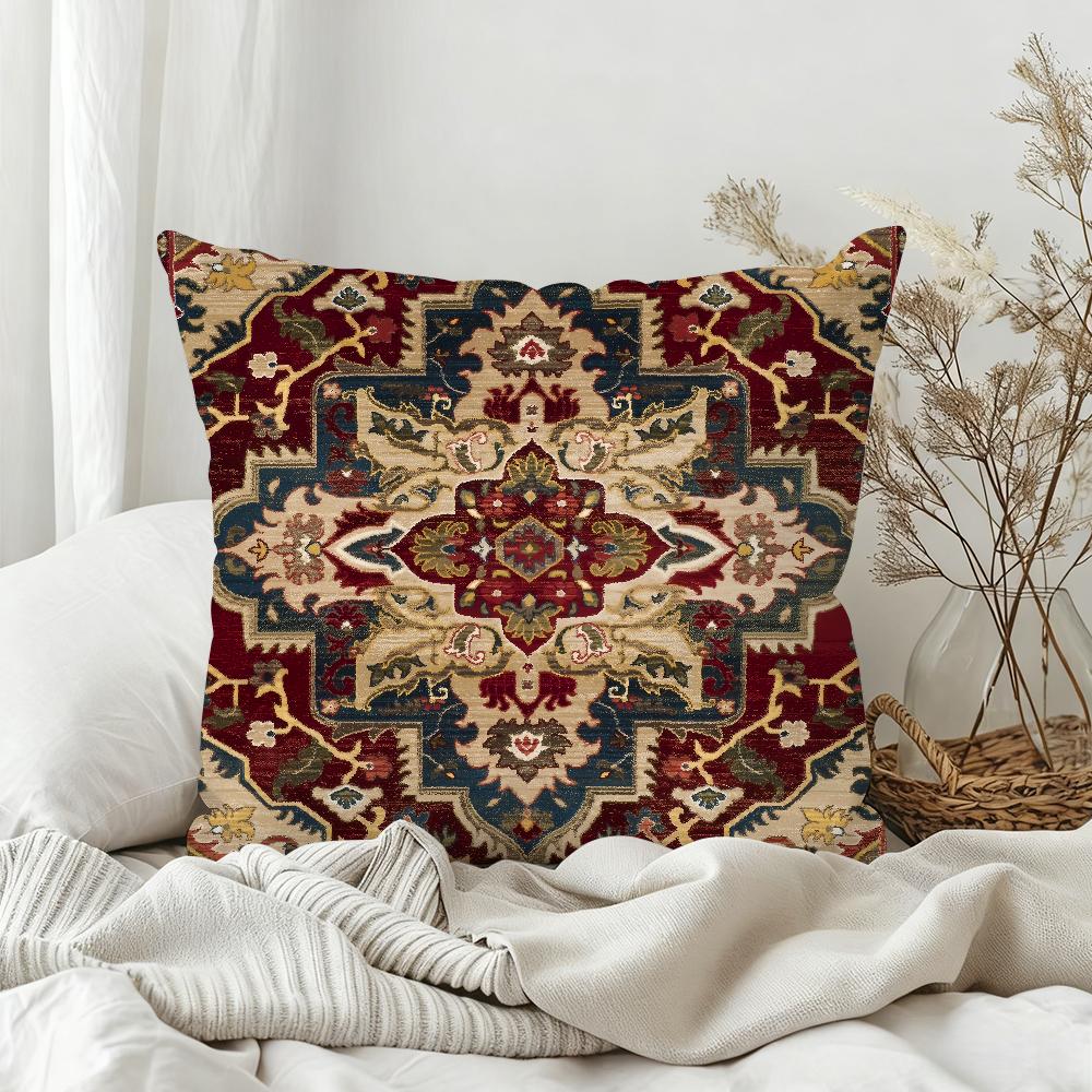 Moroccan Ethnic Style Pattern Pillow Case Bedroom Sofa Living Room Backrest Decoration Square Cushion Nap Time