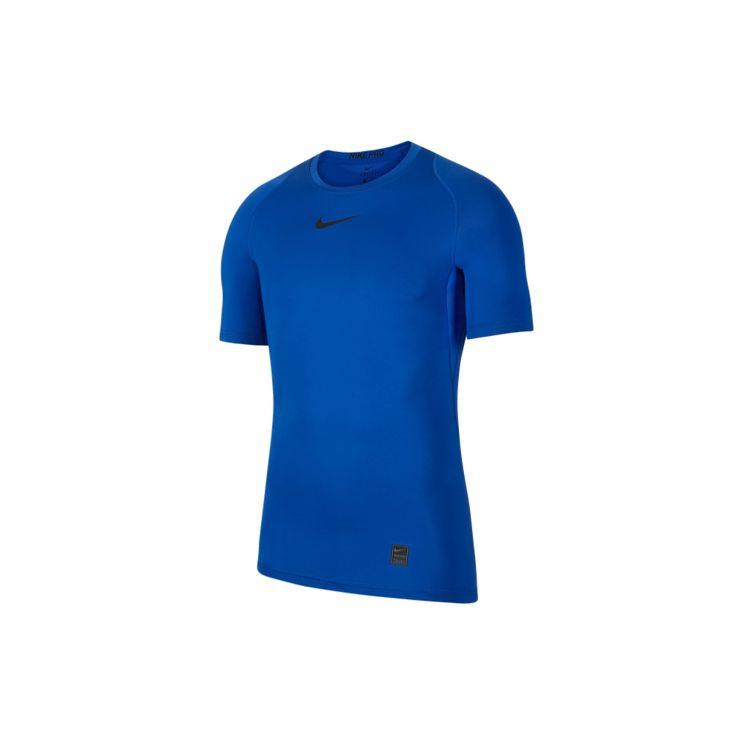 Nike Pro Mens Short Sleeve T-Shirt Compression Men tops Blue CT8460-480