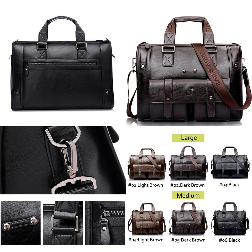 Elegant Men Business Laptop Bag With Large Capacity For Work And Travel In Leather