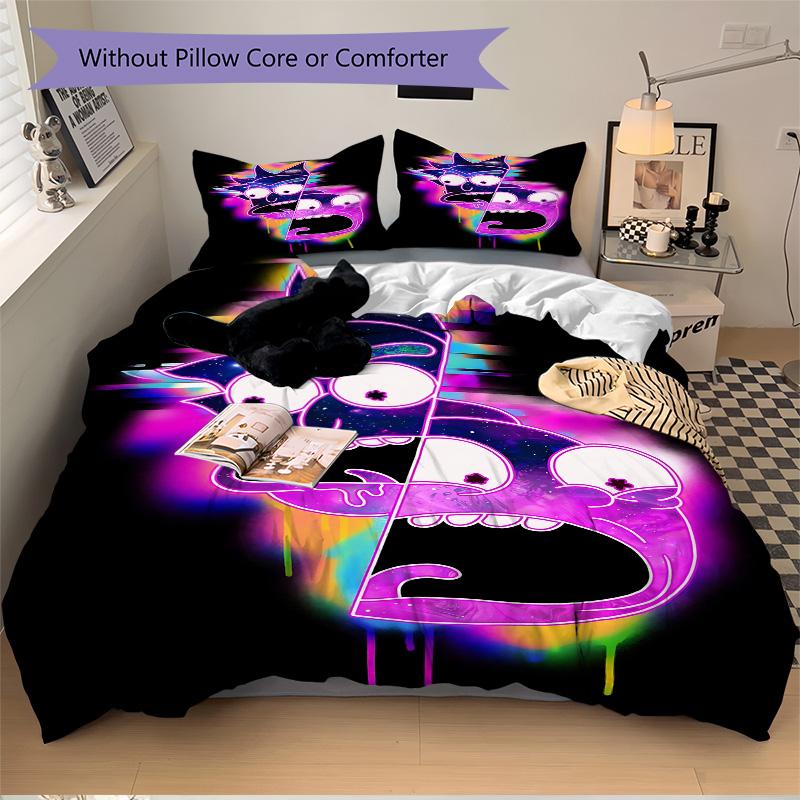 Galactic Rick Morty Mashup Print 3Pcs Bedding Setduvet Cover With 2 Bedropillowcase Home Birthday Gift