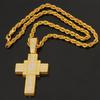 Europäische & Amerikanische Hip Hop Diamant Kreuz Halskette - Retro Legierung Mode Schmuck Anhänger