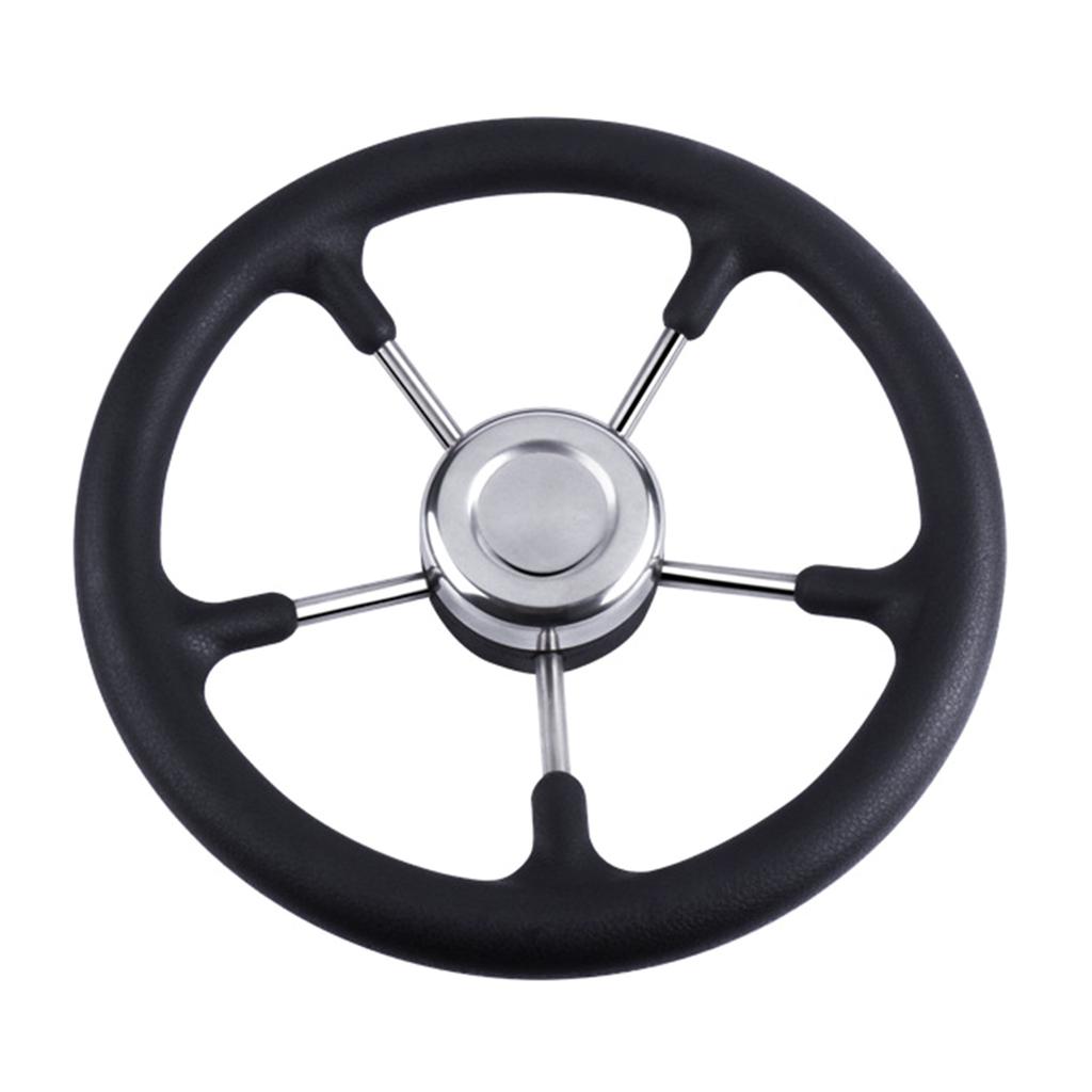 Simple To Install Boat Steering Wheel Stainless Steel Construction 13" Diameter For Long Lasting Use