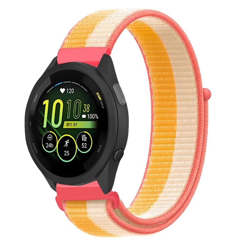 20mm 22mm Pletený nylonový smyčkový řemínek pro Garmin Forerunner 165 55 965 265 255 955 Venu 3 Náramek pro Garmin Active/Vivoactive 5