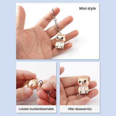 Brelok 3D Pies Składany Obcinacz do Paznokci Stal Nierdzewna Nożyczki do Paznokci Obrotowy Trymer do Manicure Pedicure Przenośny Manicure