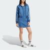 Adidas Originals Adicolor 3-Stripes Brand Logo Casual Fashion Simple Slim Fit Sleeveless Dress Women Dresses Blue JD2580