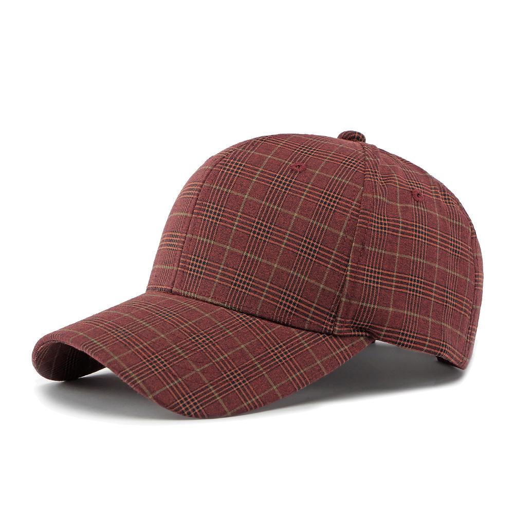 Men's Summer Plaid Baseball Cap Women's Outdoor Sunscreen Hat
