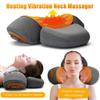 3in1 Electric Neck Massager Cervical Pillow Hot Compress Neck Stretch Heating Vibration Shoulder Massage Pillow Back Traction