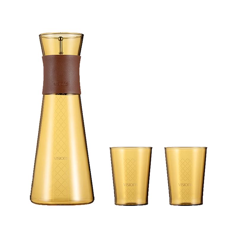 Corning VISIONS 1.3L Heat-Resistant Glass Gilded Kettle Set