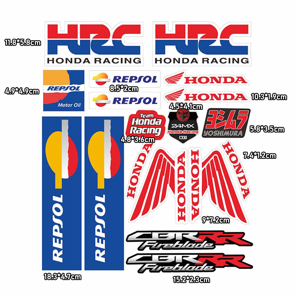 Motorcycle Body Stickers Modification Accessories for HONDA CBR Series Decals Reflective Helmet Fuel Tank Decor Wheel Stickers KP5 yzpf8