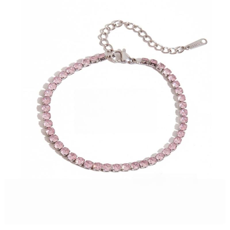 

Adjustable Stainless Steel Cubic Zirconia Heart Charm Bracelet For Women With Sophisticated Design And 4 Style Options